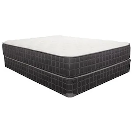 Queen Plush Pocketed Coil Mattress and Steel Foundation
